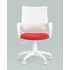 Купить Кресло оператора Topchairs ST-BASIC-W красное сиденье белая спинка, фото 4