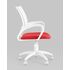 Купить Кресло оператора Topchairs ST-BASIC-W красное сиденье белая спинка, фото 3