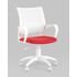 Купить Кресло оператора Topchairs ST-BASIC-W красное сиденье белая спинка, фото 2
