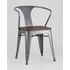 Купить Стул-кресло Tolix Arm Dark Wood серый, Цвет: стальной, фото 2