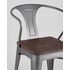 Купить Стул-кресло Tolix Arm Dark Wood серый, Цвет: стальной, фото 8
