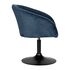 Купить Кресло дизайнерское DOBRIN EDISON BLACK (синий велюр (1922-20)) велюр синий/черный, фото 3