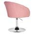 Купить Кресло дизайнерское DOBRIN EDISON (розовый велюр (1922-16)) велюр розовый/хром, фото 4
