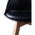 Купить Стул обеденный DOBRIN JERRY SOFT (ножки светлый бук, цвет сиденья чёрный (B-03)) пластик черный/натуральный, фото 7