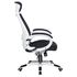 Купить Офисное кресло для руководителей DOBRIN STEVEN WHITE (белый пластик, чёрная ткань) черный/черный, фото 3