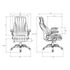 Купить Офисное кресло для руководителей DOBRIN WARREN (чёрный) черный/черный, фото 13