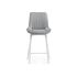 Купить Барный стул Седа велюр светло-серый / белый, Цвет: серый, фото 2