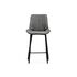 Купить Барный стул Седа велюр темно-серый  / черный, Цвет: серый, фото 2