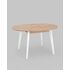 Купить Обеденная группа стол Rondo дуб/белый, 4 стула Style DSW бежевый, Цвет: Бежевый-3, фото 3