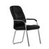 Купить Кресло Barneo K-16 для посетителей и переговорных черный черный/хромированный металл, Цвет: черный