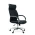 Купить Кресло Barneo K-8010 черная кожа черный/хромированный металл, Цвет: черный