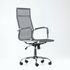Купить Кресло Barneo K-111H для персонала серая сетка, газлифт 3кл серый/хромированный металл, Цвет: серый, фото 3