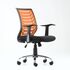 Купить Кресло Barneo K-138 для персонала черная ткань оранжевая сетка, газлифт 3кл черный/хромированный металл, Цвет: оранжевый, фото 3