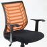 Купить Кресло Barneo K-138 для персонала черная ткань оранжевая сетка, газлифт 3кл черный/хромированный металл, Цвет: оранжевый, фото 5