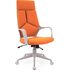 Купить Кресло компьютерное Trio Grey TM ткань оранжевый, белый, Цвет: оранжевый/белый