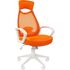 Купить Кресло компьютерное Chairman 840 белое основание оранжевый, белый, Цвет: оранжевый/белый
