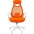 Купить Кресло компьютерное Chairman 840 белое основание оранжевый, белый, Цвет: оранжевый/белый, фото 2