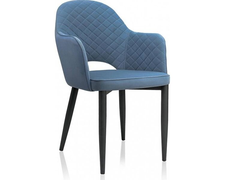 Купить Стул-кресло Vener голубой, черный, Цвет: голубой