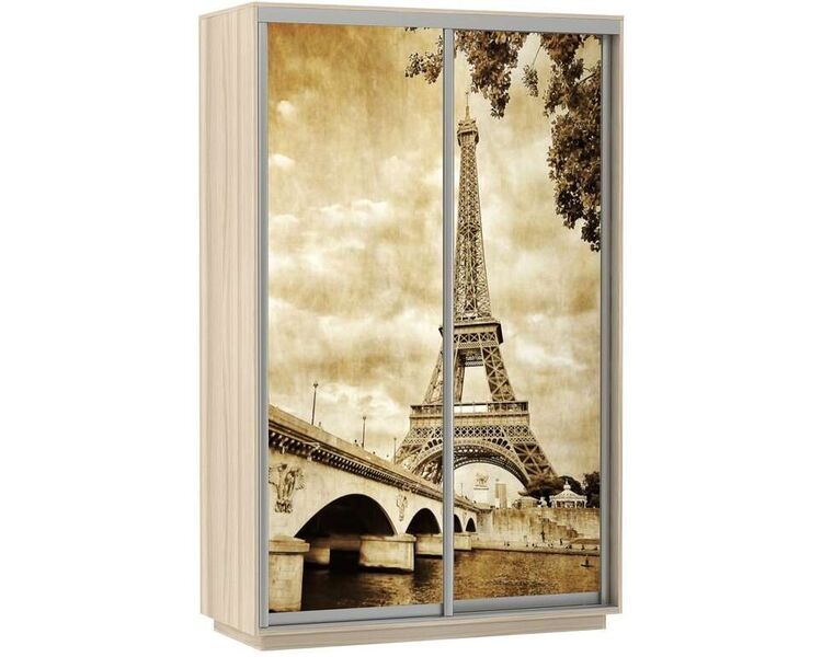 Купить Шкаф Экспресс Фото дуо "Париж" ясень шимо светлый, Размер Ш х В: 120 x 220