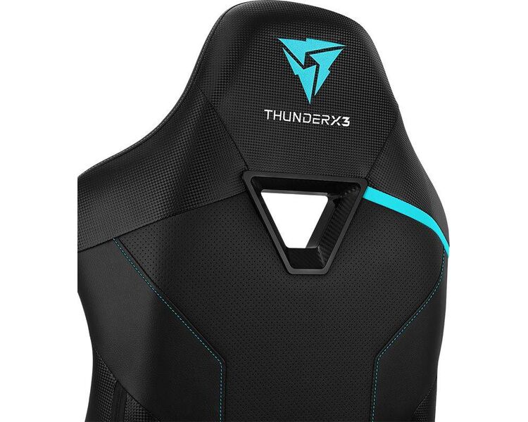 Купить Кресло игровое ThunderX3 TC3 черный, Цвет: черный/голубой, фото 11