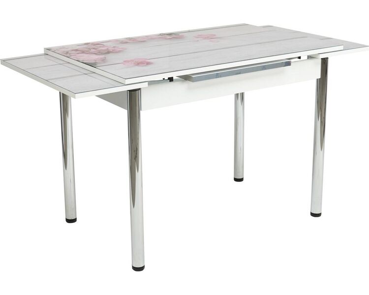 Купить Стол 4001 прямоугольный, металл, МДФ, 110 x 70 см, Варианты цвета: белый/розовый, фото 2