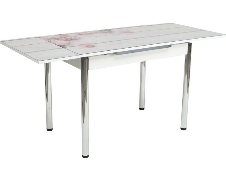 Купить Стол 4001 прямоугольный, металл, МДФ, 110 x 70 см, Варианты цвета: белый/розовый, фото 3