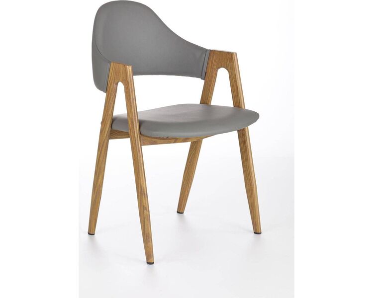 Купить Стул-кресло Halmar K247 серый, дуб медовый, Цвет: серый