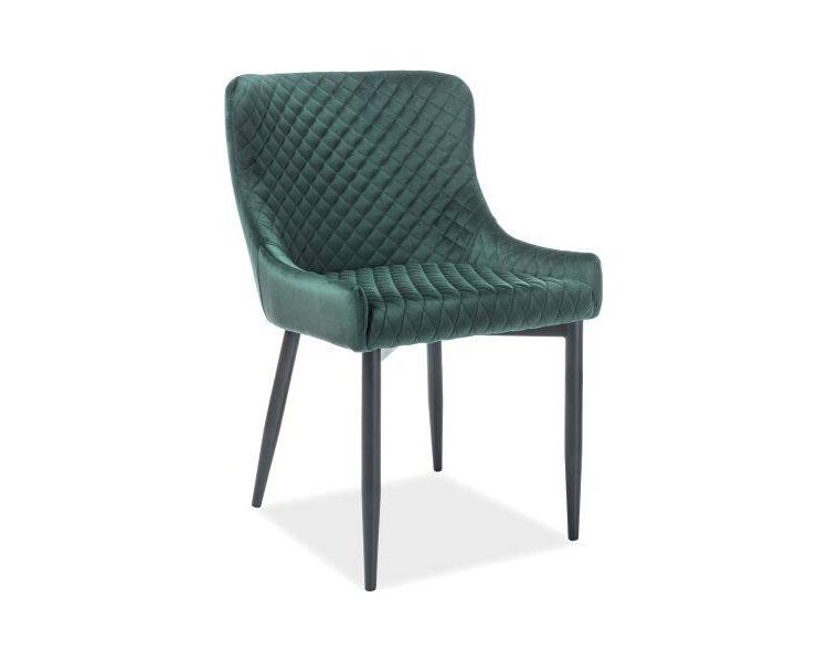 Купить Стул-кресло Signal Colin B Velvet зеленый, черный, Цвет: зеленый
