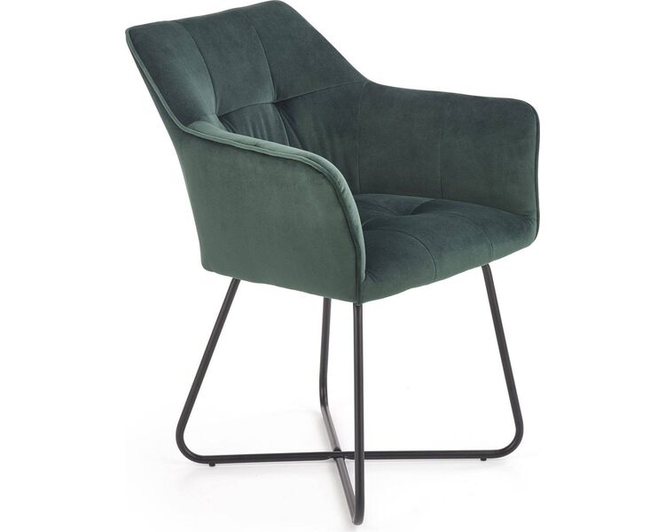 Купить Стул-кресло Halmar K377 темно-зеленый, черный, Цвет: темно-зеленый