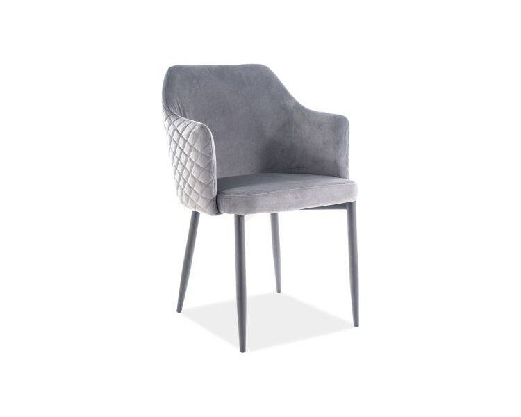 Купить Стул-кресло Signal Astor Velvet серый, черный, Цвет: серый