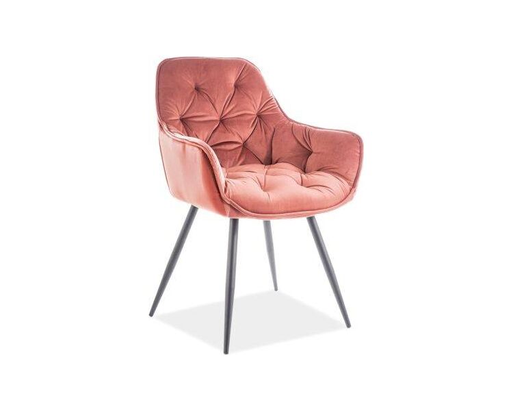 Купить Стул-кресло Signal Cherry Velvet розовый, черный, Цвет: розовый