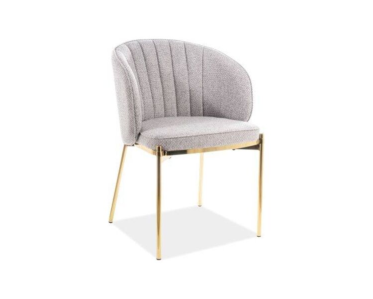 Купить Стул-кресло Signal Prado серый, золотой, Цвет: серый