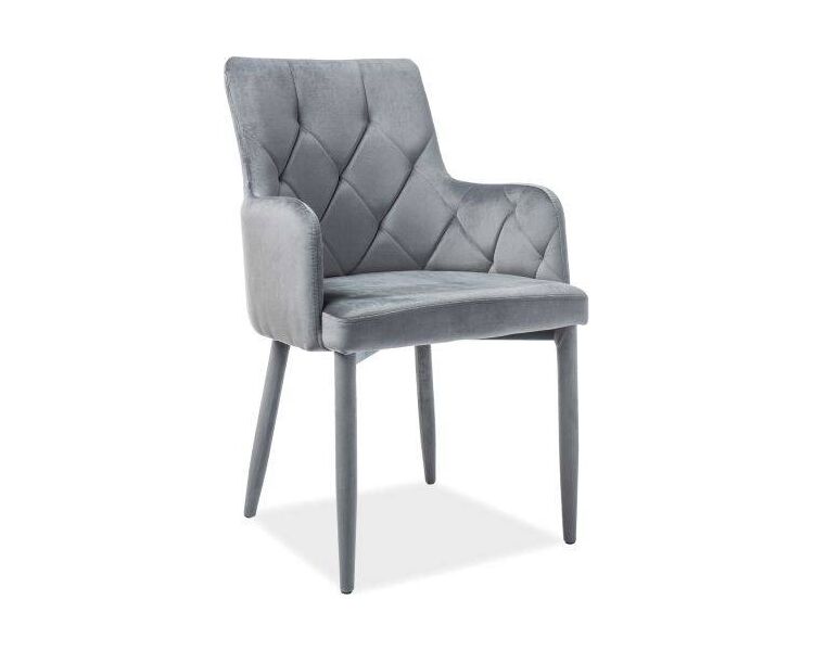 Купить Стул-кресло Signal Ricardo Velvet серый, Цвет: серый