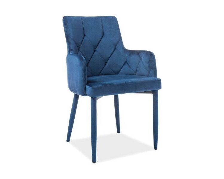 Купить Стул-кресло Signal Ricardo Velvet синий, Цвет: синий