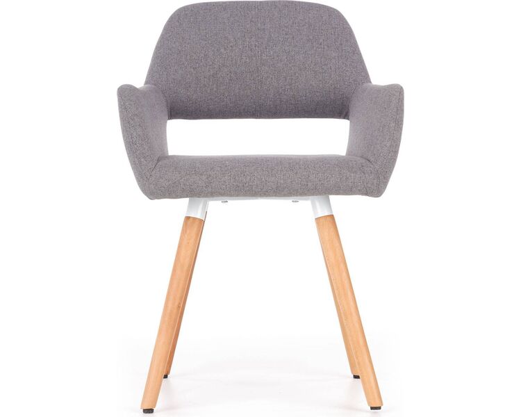 Купить Стул-кресло Halmar K283 серый, светлое дерево, Цвет: серый, фото 5