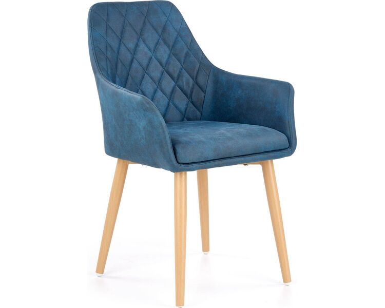 Купить Стул-кресло Halmar K287 темно-синий, бежевый, Цвет: темно-синий, фото 3