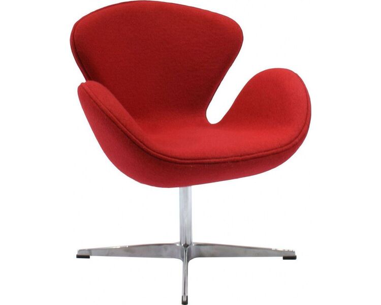 Купить Кресло Swan Chair, кашемир, красный, Цвет: красный