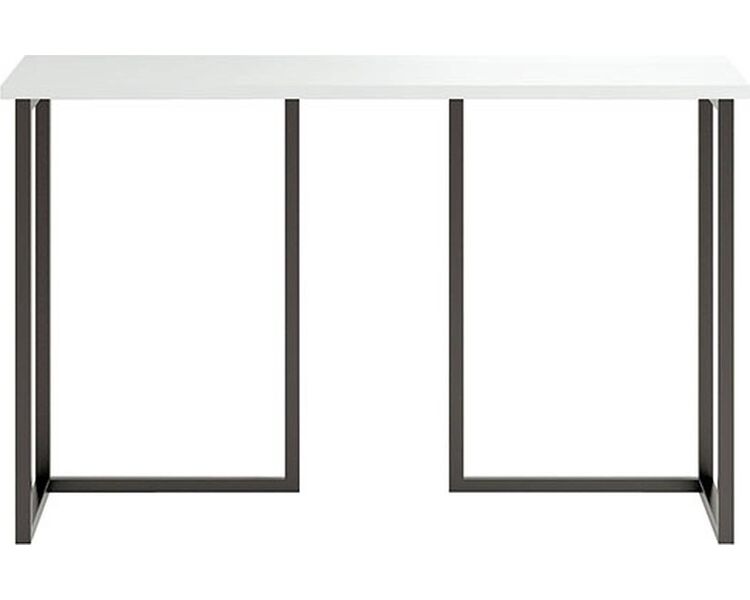 Купить Стол Board 120x50 черные ножки прямоугольный, металл, ЛДСП, 120 x 50 см, Варианты цвета: белый, фото 2