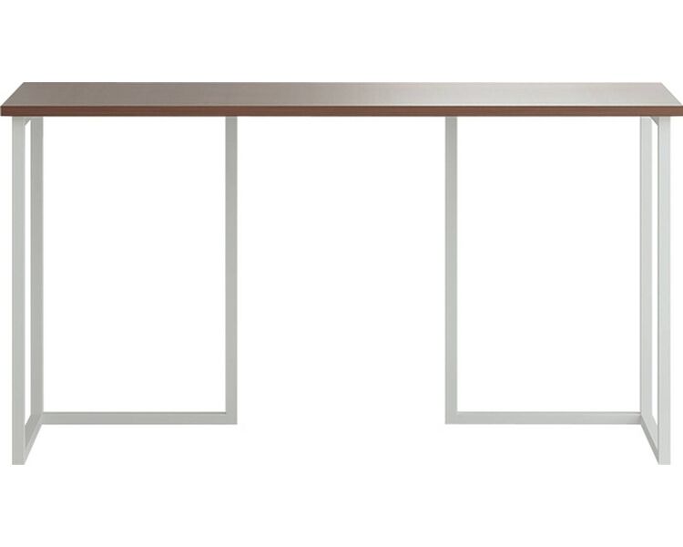 Купить Стол Board 140x50 белые ножки прямоугольный, металл, ЛДСП, 140 x 50 см, Варианты цвета: Индийский Эбони, фото 2