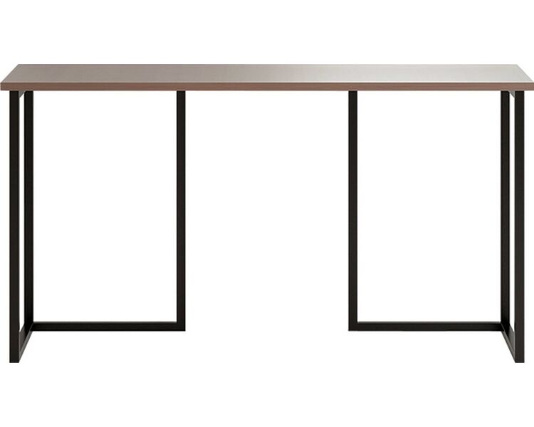 Купить Стол Board 140x50 черные ножки прямоугольный, металл, ЛДСП, 140 x 50 см, Варианты цвета: Индийский Эбони