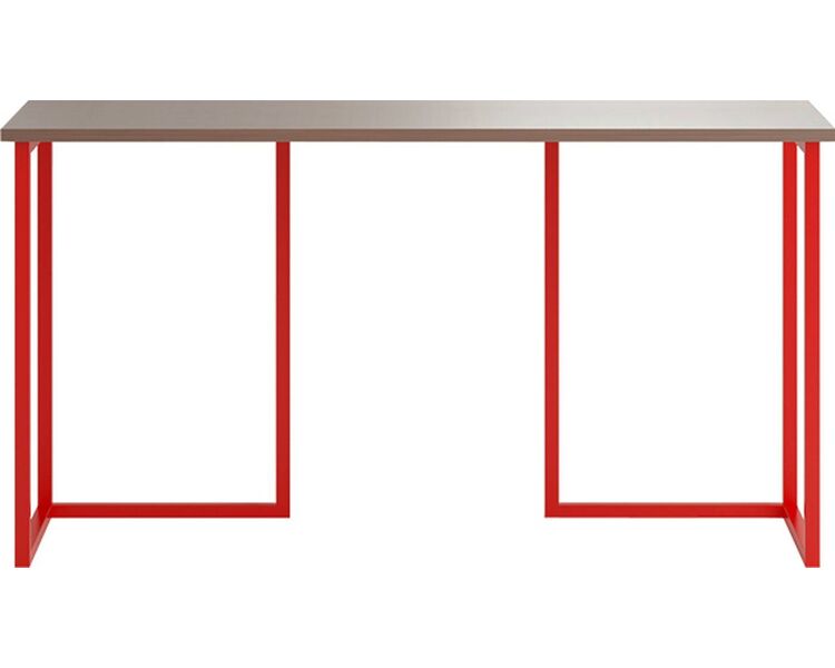 Купить Стол Board 140x50 красные ножки прямоугольный, металл, ЛДСП, 140 x 50 см, Варианты цвета: Индийский Эбони, фото 2