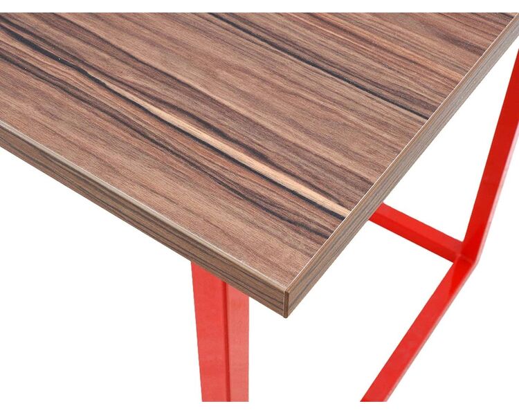Купить Стол Board 140x50 красные ножки прямоугольный, металл, ЛДСП, 140 x 50 см, Варианты цвета: Индийский Эбони, фото 3