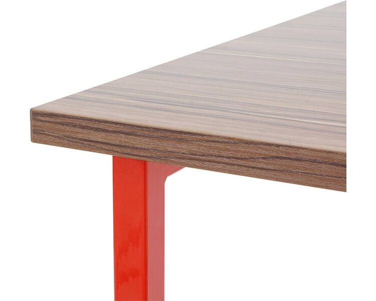 Купить Стол Board 140x50 красные ножки прямоугольный, металл, ЛДСП, 140 x 50 см, Варианты цвета: Индийский Эбони, фото 4