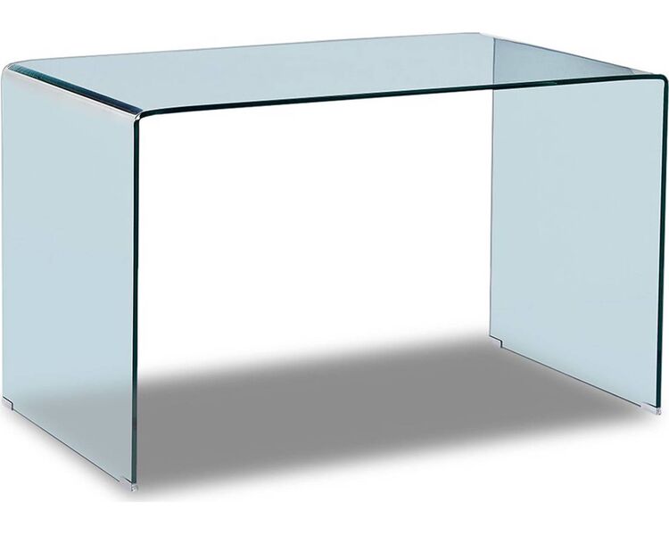 Купить Стол F-306 прямоугольный, стекло, стекло, 125 x 70 см, Варианты цвета: прозрачный