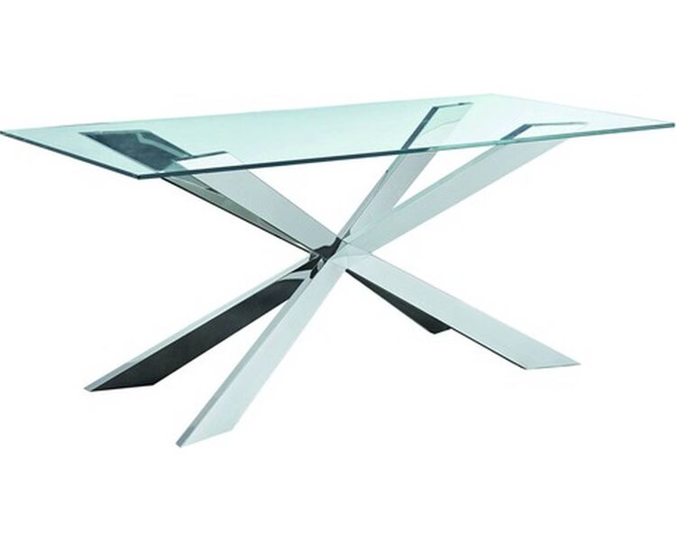 Купить Стол T088 прямоугольный, металл, стекло, 160 x 90 см, Варианты размера: 160