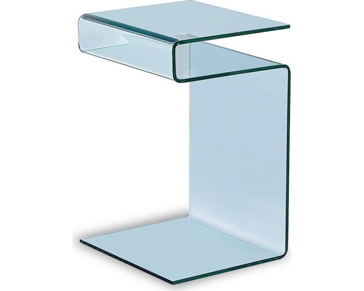 Купить Стол журнальный F-C601 прямоугольный, стекло, стекло, 42 x 37 см, Варианты цвета: прозрачный