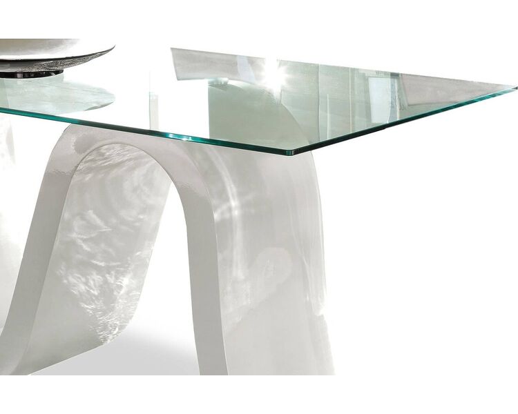 Купить Стол DT-04 прямоугольный, МДФ, стекло, 180 x 90 см, Варианты цвета: прозрачный, фото 2