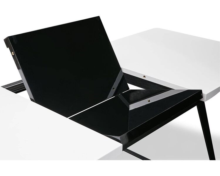 Купить Стол DT-93 прямоугольный, металл, МДФ, 154 x 80 см, Варианты цвета: белый/черный, фото 4