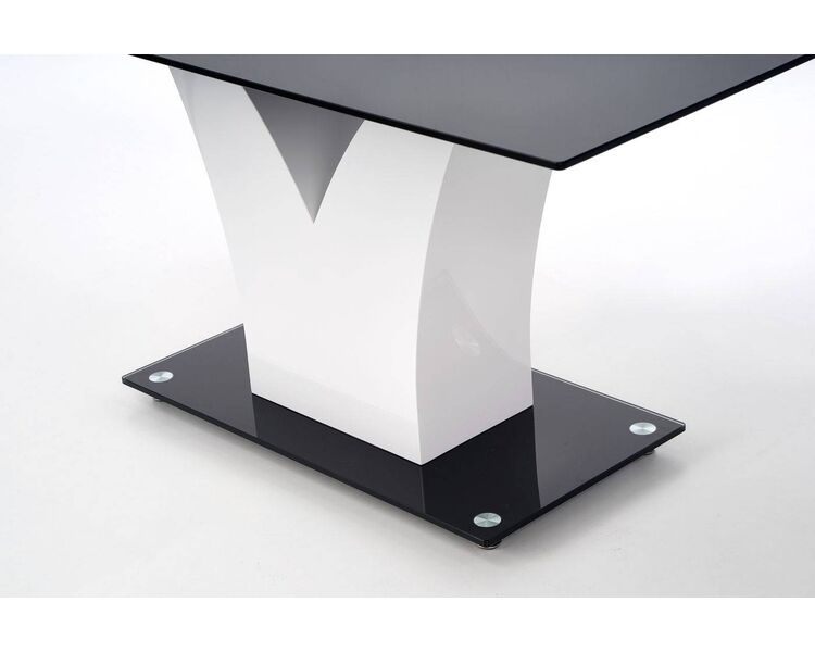 Купить Стол Halmar Vesper прямоугольный, МДФ, стекло, 160 x 90 см, Варианты цвета: черный, фото 5
