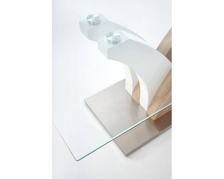 Купить Стол Halmar Vilmer прямоугольный, металл, стекло, 160 x 90 см, Варианты цвета: прозрачный, фото 4